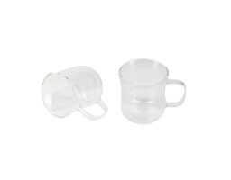 Набір склянних чашок Bergner Coffee & tea lovers, 230 мл, 2 шт (BG-20115-MM)