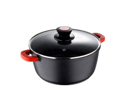 Каструля з кришкою Bergner Chroma, 24 см, 5 л (BG-30115-BK)