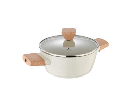 Каструля з кришкою Bergner Naturally, 20 см, 2,4 л (BG-34745-CR)