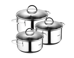 Набір каструль Bergner Classic, 1,7 л, 2,3 л, 3,3 л, 6 предметів (BG-6284)