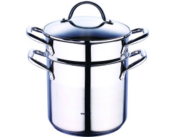 Каструля для пасти з кришкою Bergner Gourmet, 5 л, 3 предмета (BG-6520)