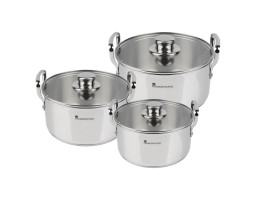 Набір каструль з кришками MasterPro Smart, 3,14/6,5/11,6 л, 6 предметів (BGMP-2145)