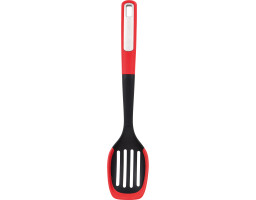Ложка кулінарна з прорізами Bergner Mars, 34 см (BG-38871-RD)