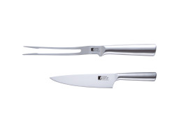 Набір ніж та виделка для м'яса Bergner Bbq lovers, 2 предмета (BG-40220-MM)