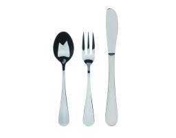 Набір дитячих столових приборів Bergner Munich silver shiny, 3 предмета (BG-5137-SL)