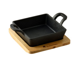 Чавунна мініформа з сервер. дошкою MasterPro Foodies cook&share, 12,6x18,5 см (BGMP-3805-EM)