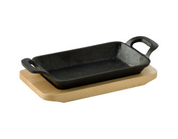 Чавунна мініформа з сервер. дошкою MasterPro Foodies cook&share, 17x10 см (BGMP-3807-EM)