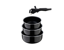 Набор ковшей со съемной ручкой Bergner Click & cook, 16/18/20 см, 4 предмета (BG-31608-BK)