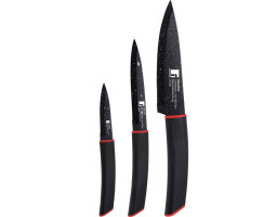 Набір ножів із покриттям "під мармур" Bergner Keops marble, 3 шт (BG-1151-BK)